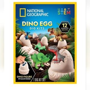 National Geographic Dino Egg Dig Kit - Green, Red, Blue